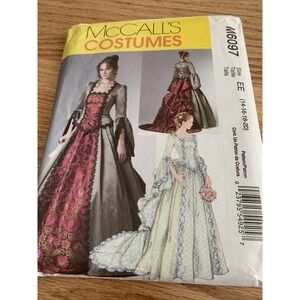 McCall's M6097 Victorian Medieval Renaissance Costume Dress Gown Pattern Uncut